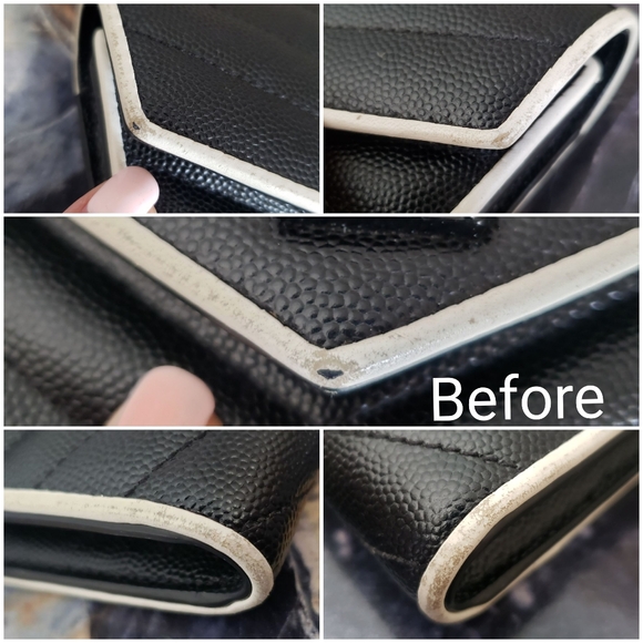 *SOLD* Authentic Pre-owned Yves Saint Laurent Grain De Poudre Envelope Wallet - Picture 12 of 15